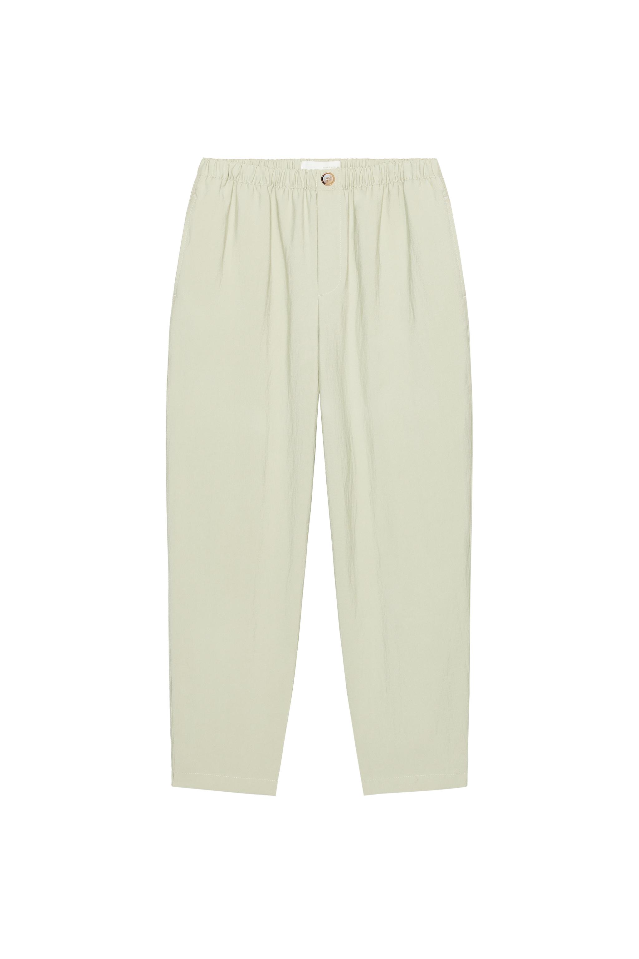 PANTALON CAROTTE À TAILLE ÉLASTIQUE